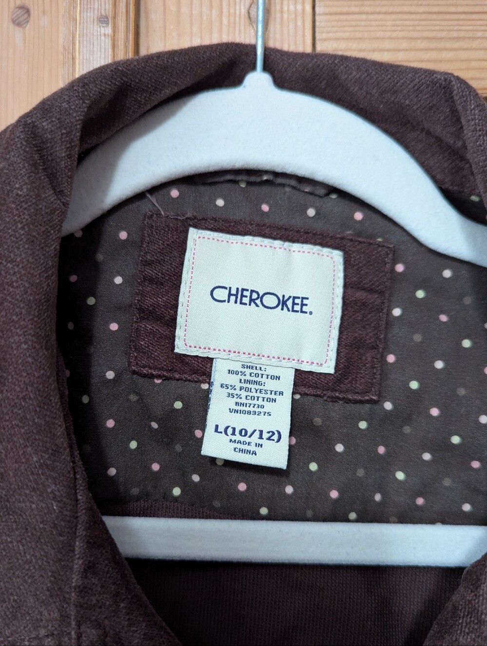 Vintage Y2K Cherokee Brown Corduroy Pea Coat Jacket Double Breasted - Picture 2 of 7